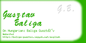 gusztav baliga business card